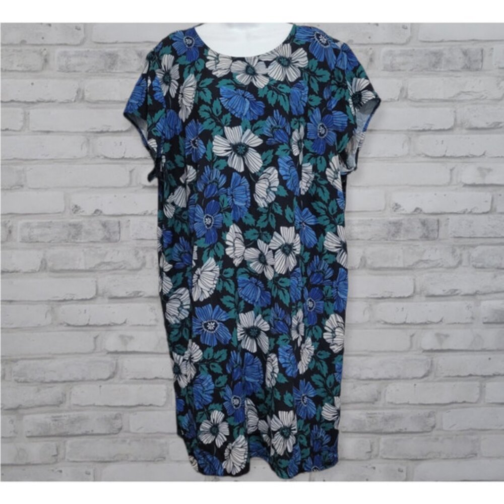 Eloquii Floral Print Sheath Dress Summer Cutout Back Size 22